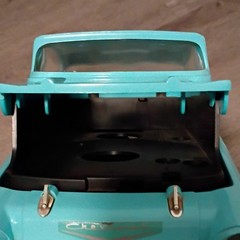 Chevrolet 57 Chevy Video Cassette Rewinder Blue Car Shaped DC 12V 200mA Taiwan