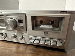 JVC KD-A33 Vintage Stereo Cassette Deck Silver Face VU Meters Powers On