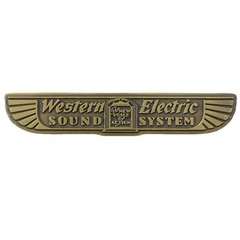Western Electric copper logo badge replacement piece 98mm(3.86″)X18.5mm(0.72″)