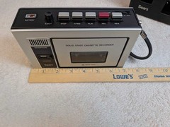Sears Solid State Cassette Recorder Auto Stop – Portable w/ Case