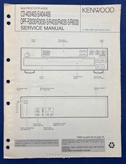 Original Kenwood CD-403 404 406 DPF-R3030 R4030 R6030 CD Player Service Manual