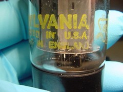 MULLARD BLACKBURN SYLVANIA CO-BRANDED 5AR4 GZ34 RECTIFIER TUBE (tested strong)