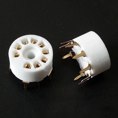 5pcs Ceramic 9 Pin B9A PCB Mount Tube Socket for 12AX7 12AT7 12AU7 E88CC 6922…