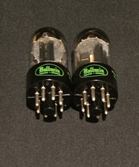 SYLVANIA 6SN7 GTB TUBE 1959 CHROME TOPPED HALO BLACK PLATES MATCHING SET
