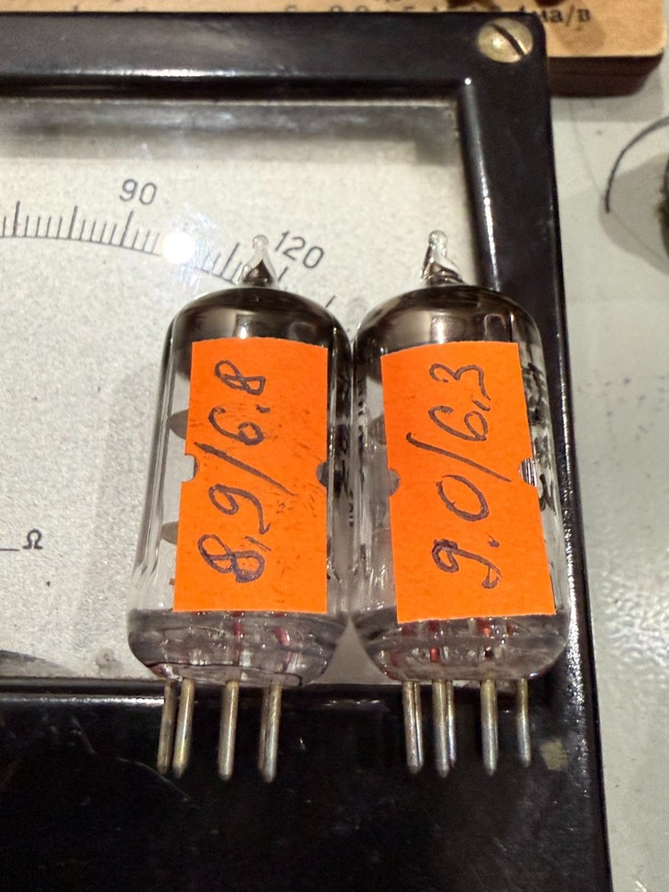 2x 6J1P (6J1 EF95 6AK5 6F32) GOLD GRID (NEW Little Dot Amp) MATCHED PAIR #4 1976
