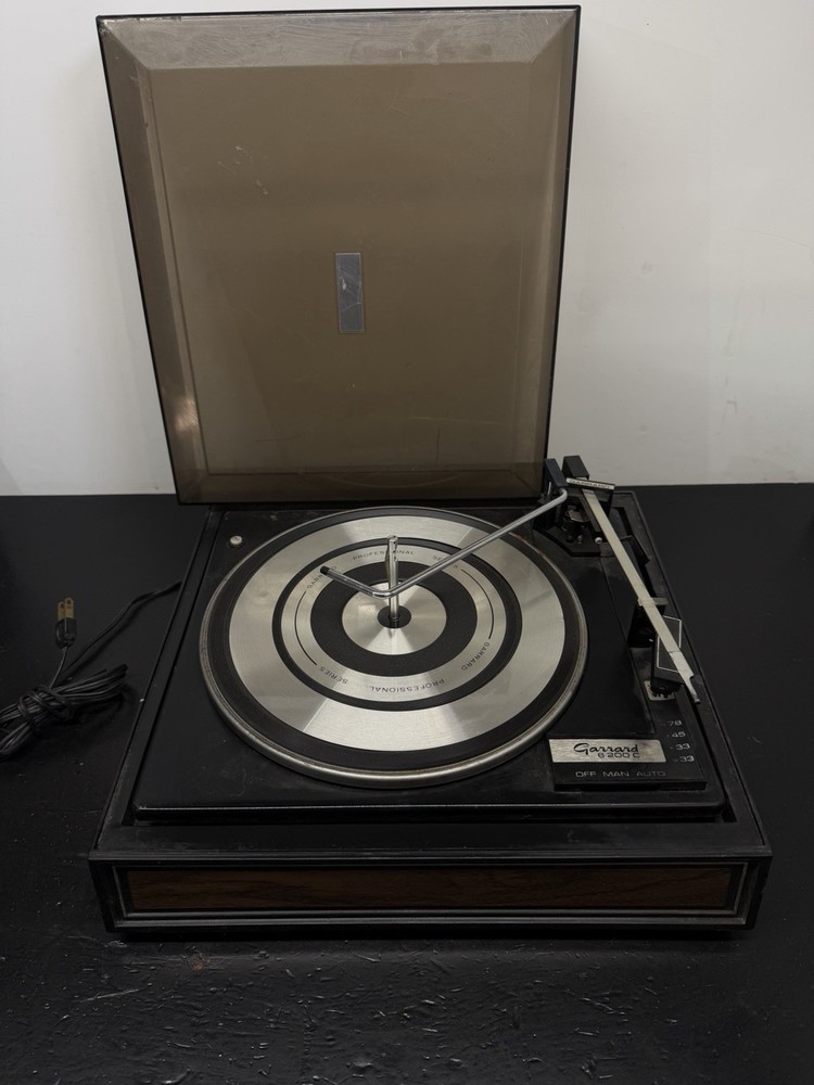 Garrard 6-200-C Record Changer Turntable With Dust Cover Parts/repair