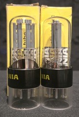 SYLVANIA 6SN7 GTB 1977 TUBE 2 HOLE TOUGH DOG FOIL GETTER MATCHED SET NIB