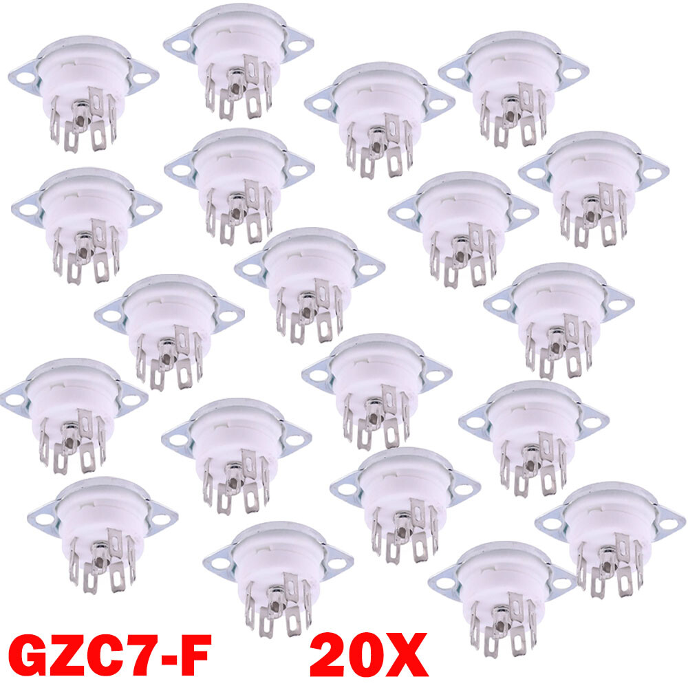 20PC 7-Pin B7G Tube Socket For EAA91, EC92, 6Z4 6X4 1A2 6H2 6J5 Tube AMP DIY US