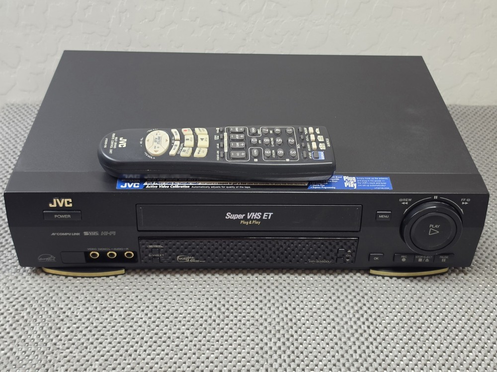 JVC HR-S3800U Super VHS ET Video Cassette Player 4-Head Remote Great Cond Tested