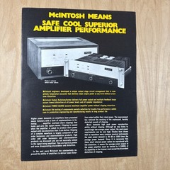 9 McIntosh Sales Brochures MC250 MC300 C29 MA6200 MR74 MC2300 C27 MR78