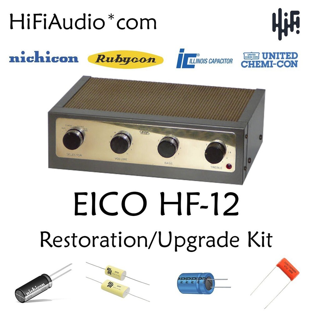 EICO HF-12 amp restoration recap repair service rebuild kit fix filter capacitor