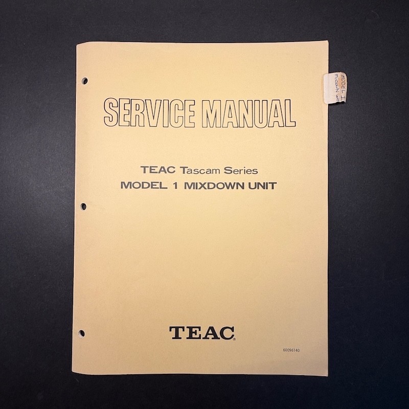 VINTAGE TEAC TASCAM SERIES MODEL 1 MIXDOWN UNIT SERVICE MANUAL