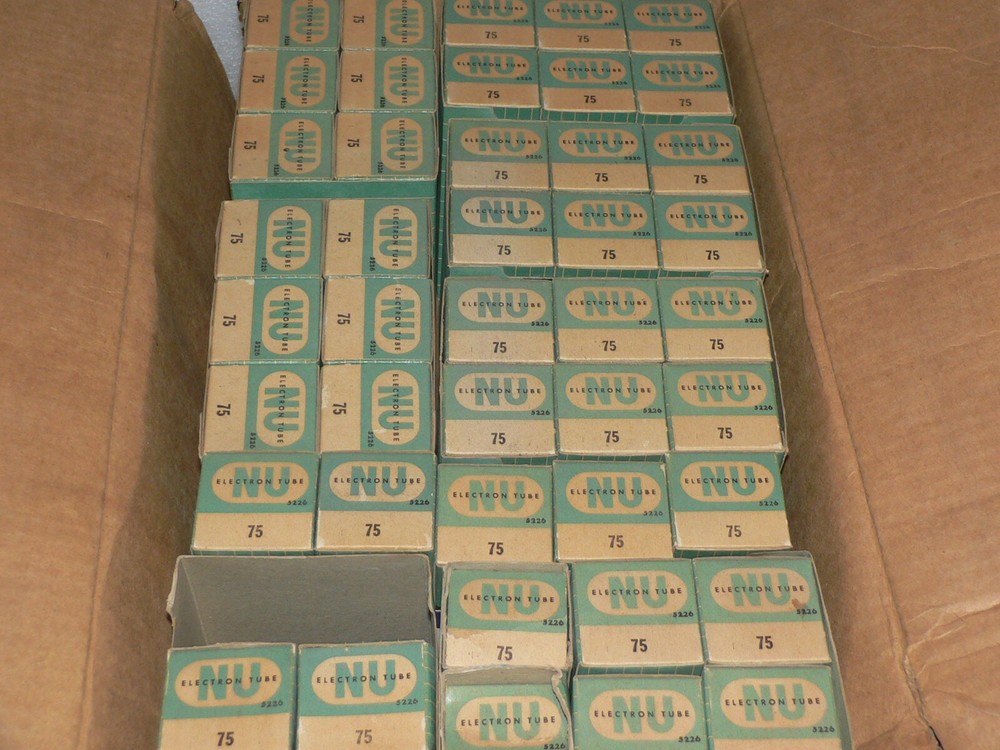 44 NIB National Union #75 Tubes-USA-Distributor Stock