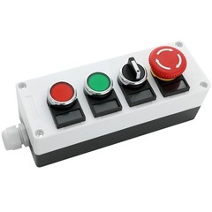 22mm Control Station Box Set – Momentary Push Button Switches (Red & 1 Pack