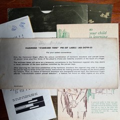 VINTAGE HAMMOND ORGAN BROCHURE PRESETS LETTERS AND WARRANTY SLIPS