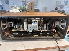 Norelco (Philips) B5X43A/54 Bi-Ampli tube radio, manufactured in Holland