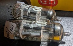 One Matched Pair Rare 7062 / E180CC (12AT7) Tubes Philips, SQ Heerlen,Holland