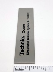 Technics SL-1200MK2 Turntable Replacement Badge Custom Made Silver Aluminum