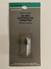 Radio Shack 220MFD Electrolytic Capacitor 272-956 Tandy Archer 🔥NEW NOS💥
