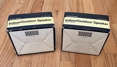 VINTAGE Radio Shack Indoor/Outdoor Mounted Speakers Cat. No. 40-1227A OPEN BOX