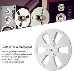 1/4 7 Inch Empty Reel for to Tape Recorder Open Silver