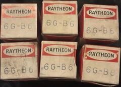 6 Raytheon Sextet 6G-B6/6GB6/6P7S Sub 6L6GC W Adapter Electron Beam Power Tubes