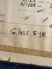 Vintage Chrome 120 Reel Tape, Glass Eye Bar None Recording 3/7/1988 Austin, TX