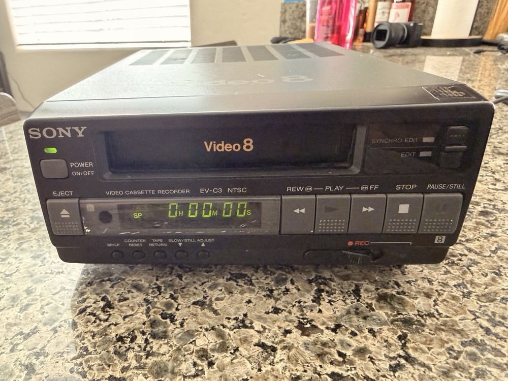 Sony EV-C3 Video8 8mm VCR Tape Recorder Player Deck – Powers On AS-IS
