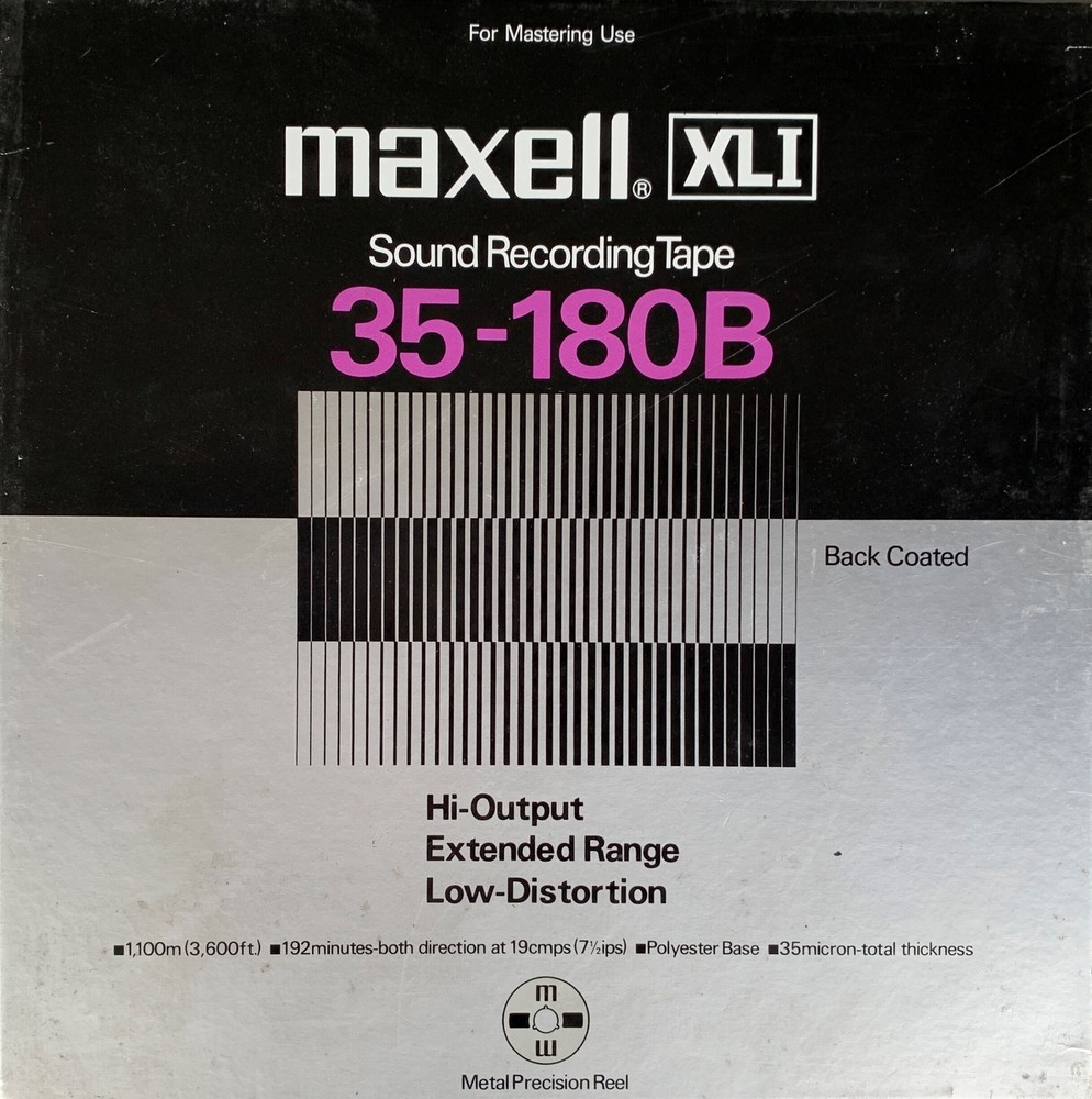 Maxell XL-1 Reel to Reel Recording Tape, LP, 10″ Reel, 3600 ft.