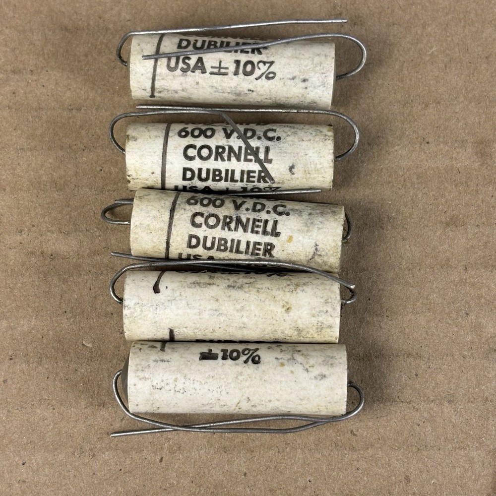 5 VTG Budroc / Cornell‑Dubilier 0.05uf 600v Film Capacitors – Test Good–Tube Amp