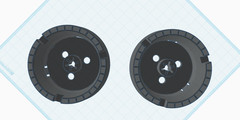 1 PAIR of NAB HUB ADAPTERS REEL TO REEL 3-D PRINTED