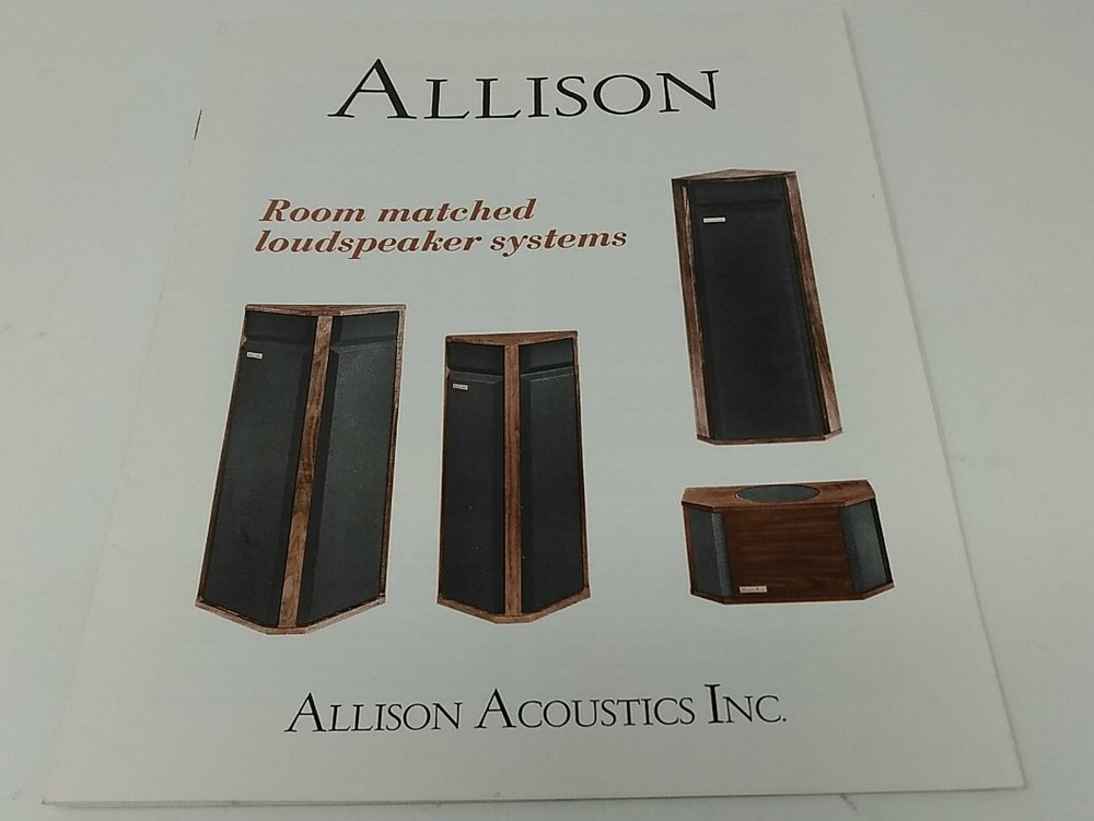 Vintage Allison 1 2 3 4 Speaker Brochure Pamphlet Booklet 1970’s