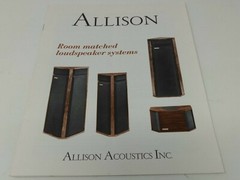 Vintage Allison 1 2 3 4 Speaker Brochure Pamphlet Booklet 1970’s