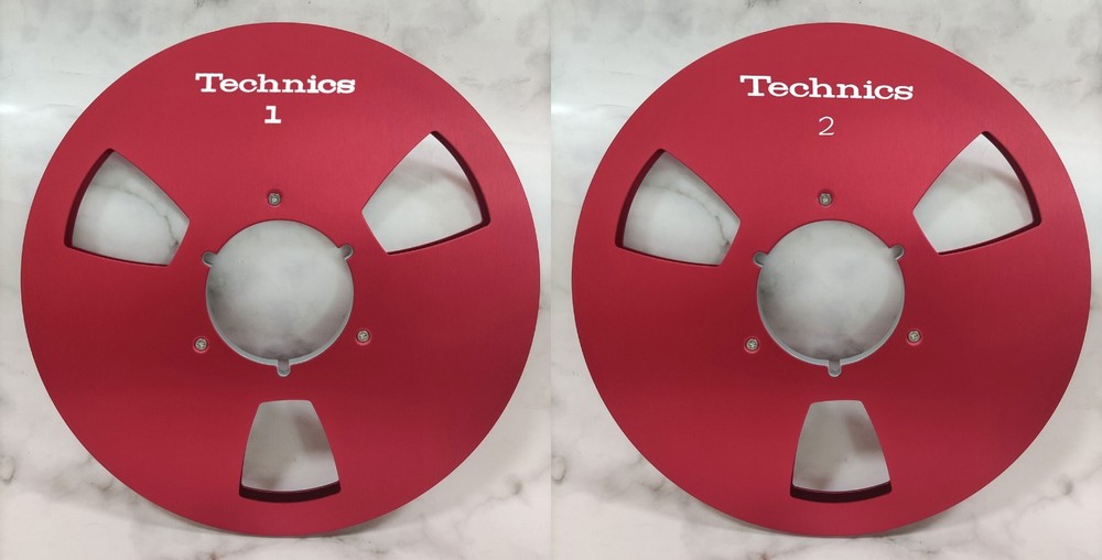 One Pair 10.5” Red Technics Tape reel High Quality Aluminum Take Up Reel