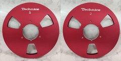 One Pair 10.5” Red Technics Tape reel High Quality Aluminum Take Up Reel