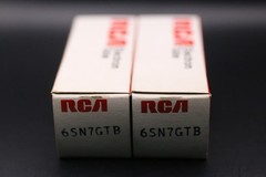 RCA 6SN7GTB Matched Pair NOS/NIB Black tall Ladder Plates matched & balanced!!!