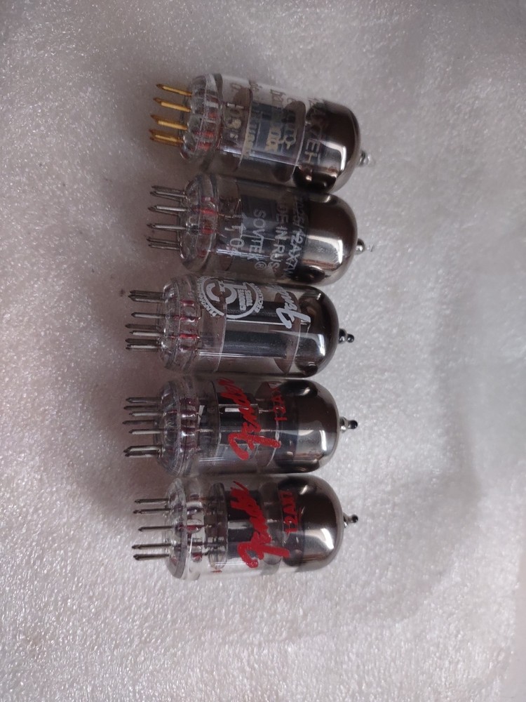 Bundle 5 NOS Fender Groove Tube GT-12AX7 ECC83 12AX7A Preamp Vacuum Tube