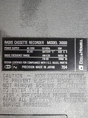Bell & Howell Solid State FM AM Cassette Recorder #3000 Japan Vintage Rare HTF