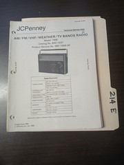 JC Penney 1968 Service Manual Original Repair Book AM FM VHF Weather TV Radio