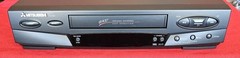 VTG Mitsubishi HS-U445 VHS Hi-Fi VCR 4 Head Video Cassette Recorder RCA Tested