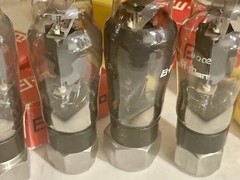 Philips EL 37 Matched Quad Power Tubes Black Base Double OO For Leak Quad Audio