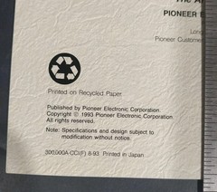 Vintage 1993 Pioneer Audio/Video Lineup Product Brochure Catalog Home Theater