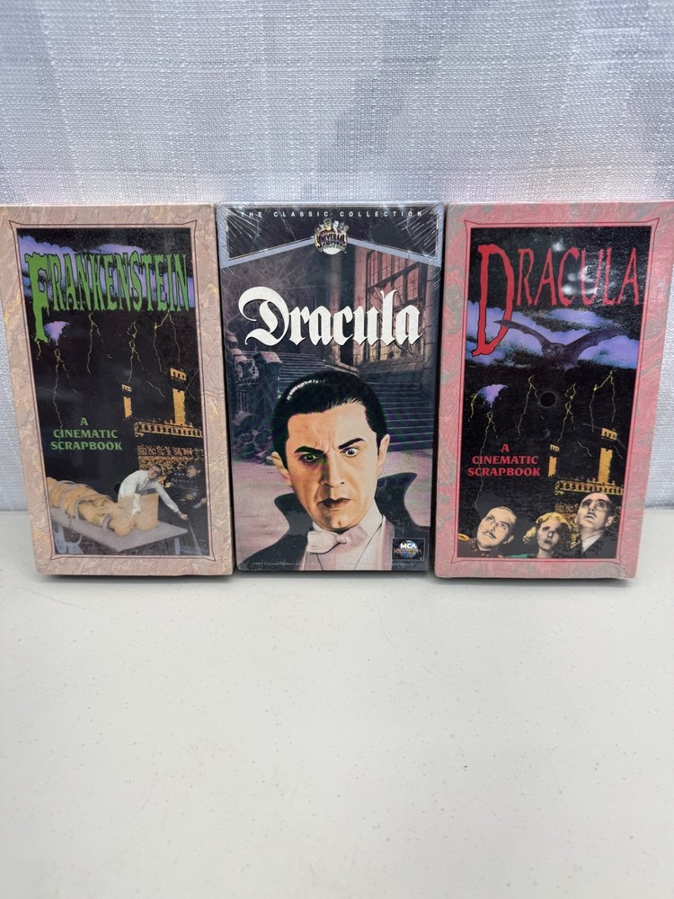 Set of 3 Sealed vintage Horror/ Monster VHS Movies