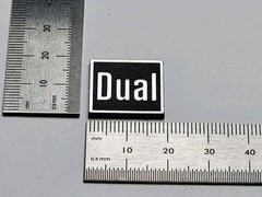 Dual Turntable Badge Logo Emblem For Dust Cover or Plinth – Silver