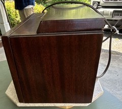 Philco TransiTone AM Radio Analog Clock Wood Case Vintage