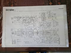 Pioneer SX- 1250 AM/FM Receiver Schematics- Large Print 24″x36″