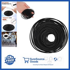 50 Pcs Recorder Rubber Belts for Cassette Player Repair 40-135 mm Black