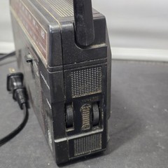 Vintage GE 7-2660D AM FM Two-Way Power Portable Radio AC DC Black Malaysia