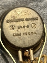 Stromberg-Carlson No. 2-A 1920s On-Ear Headphones used in WW2 1/4 in Plug 6ft