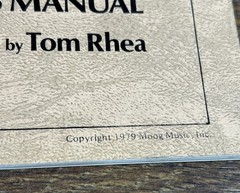 Moog Prodigy Owners Manual By Tom Rhea Analog Synthesizer Technical information